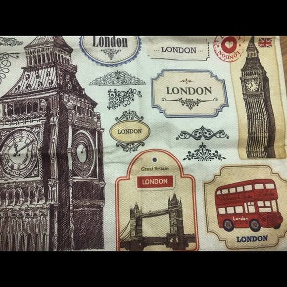Fabulous canvas tote “London” theme - Picture 5 of 7